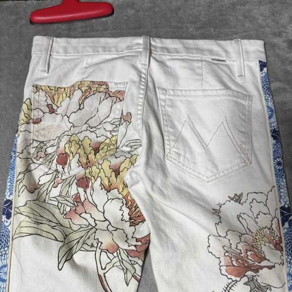 Mother Denim Colorblock Looker‎ in The Scent of Sake Size 26 RARE - Picture 10 of 14